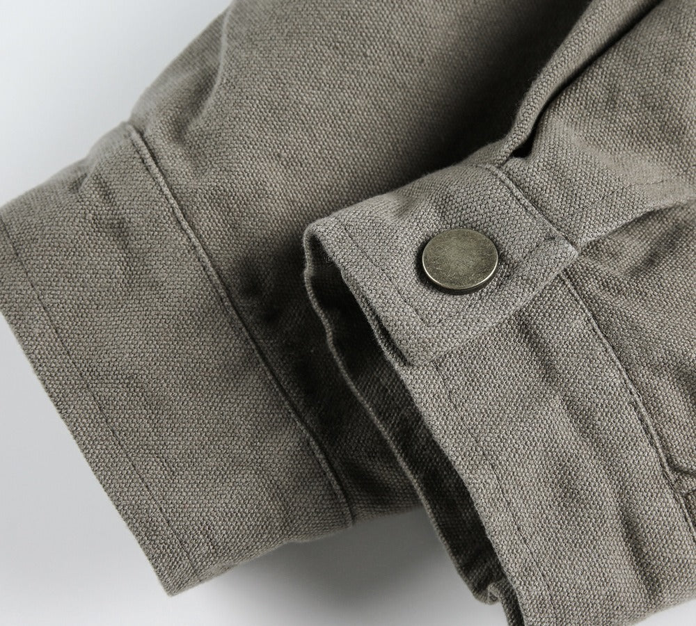 Herrenjacke in Wildlederoptik mit Druckknopfverschluss - Ernesto