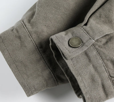 Herrenjacke in Wildlederoptik mit Druckknopfverschluss - Ernesto