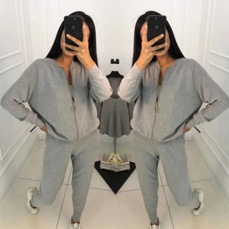 Damen Strickjacke Metallic Reißverschluss Rundhalsausschnitt - Nysse