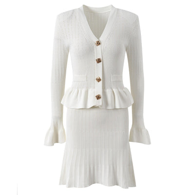 Strickkleid mit Juwelenknöpfen - Mireille