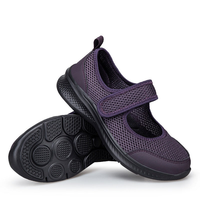 Atmungsaktive orthopädische Damenschuhe mit Klettverschluss - Hilda