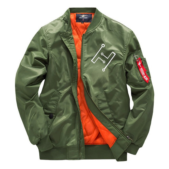 Gesteppte Bomberjacke mit Reißverschluss im urbanen Stil für Herren - Helix