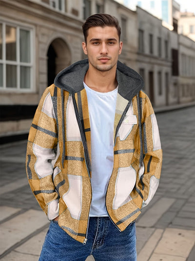 Lässige Karojacke mit Kapuze für Herren - Pilato