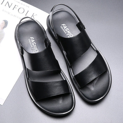 Herren Sandalen mit breitem Riemen im klassischen Stil - Lior