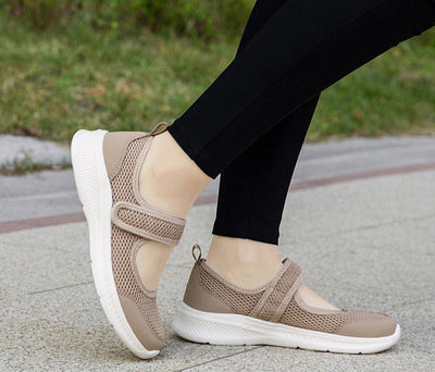 Atmungsaktive orthopädische Damenschuhe mit Klettverschluss - Hilda