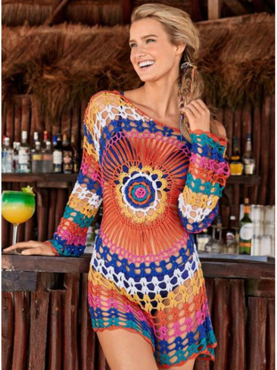 Ocean Chic - Crochet Halo Beach Cover-up