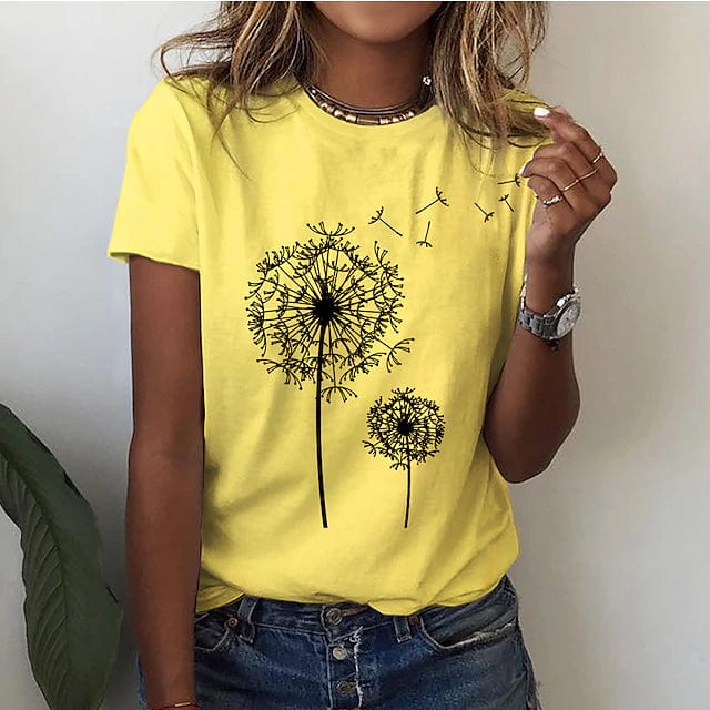 Renate – Elegantes Löwenzahn-Shirt für einen einzigartigen Look
