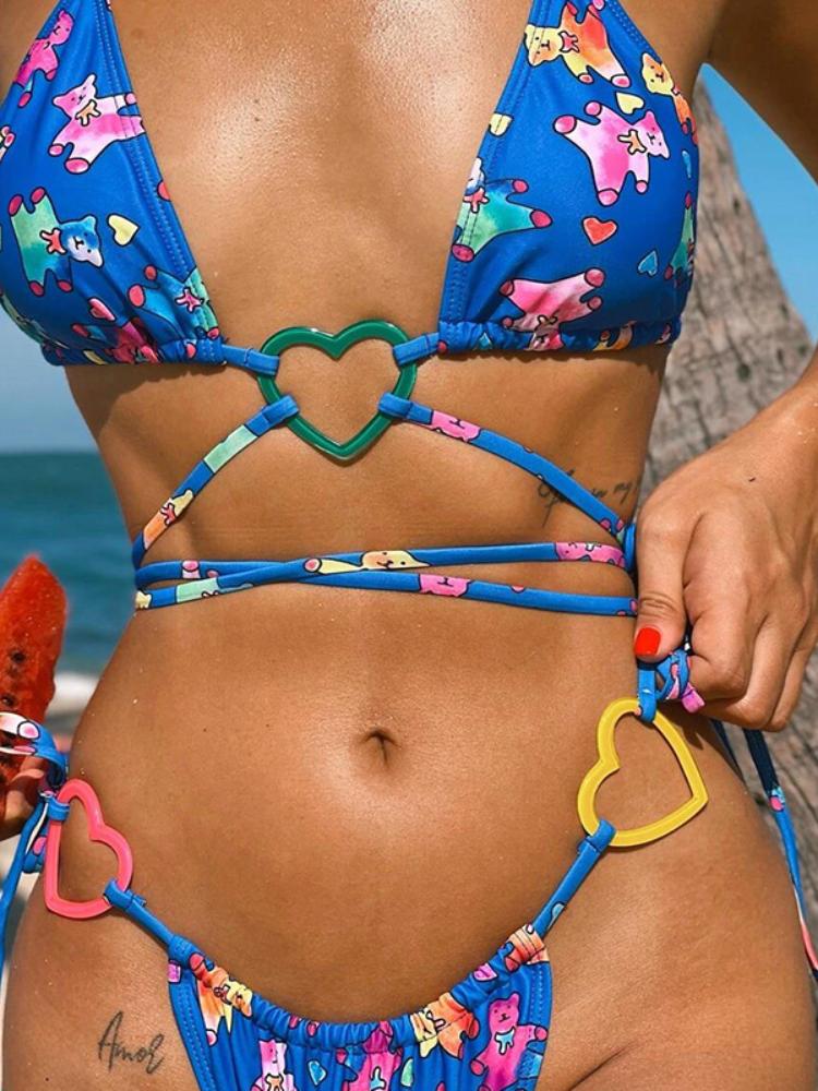 Ocean Chic - Bedruckter Hearted Bikini