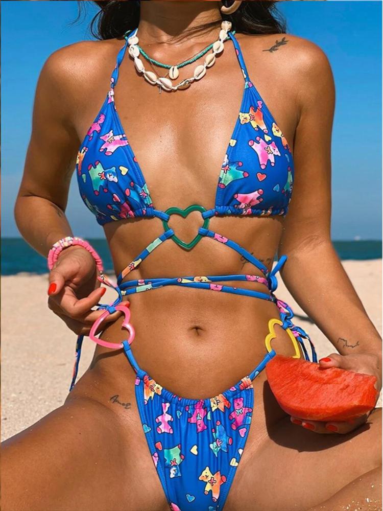 Ocean Chic - Bedruckter Hearted Bikini