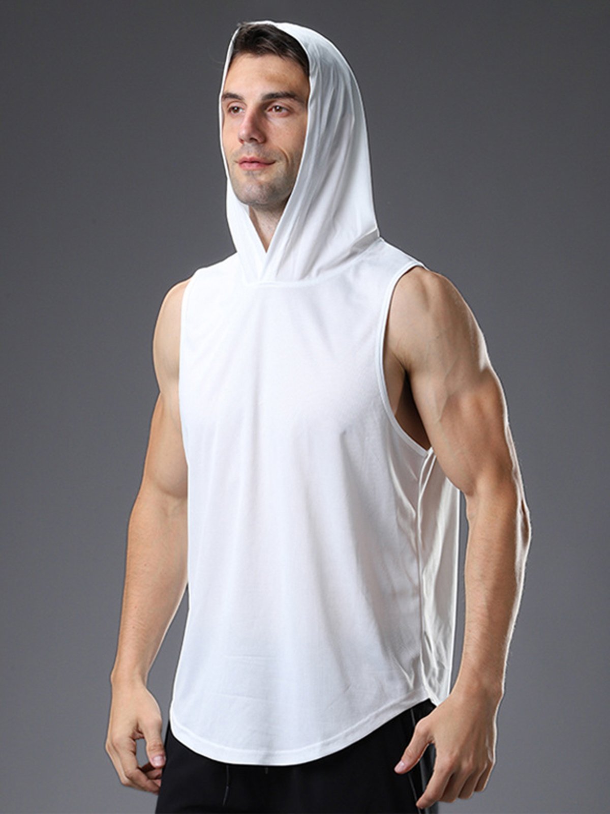 Ärmelloses T-shirt mit Kapuze