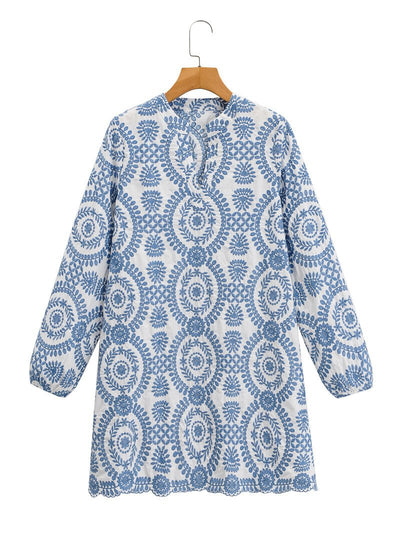 Irina - Frühling Lose besticktes Kleid