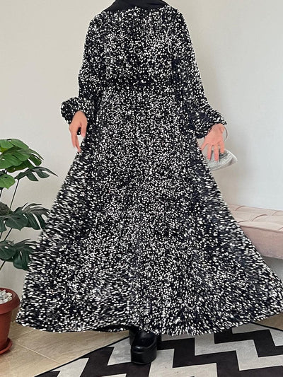 Natash - Langärmeliges Paillettenkleid mit Rundhalsausschnitt