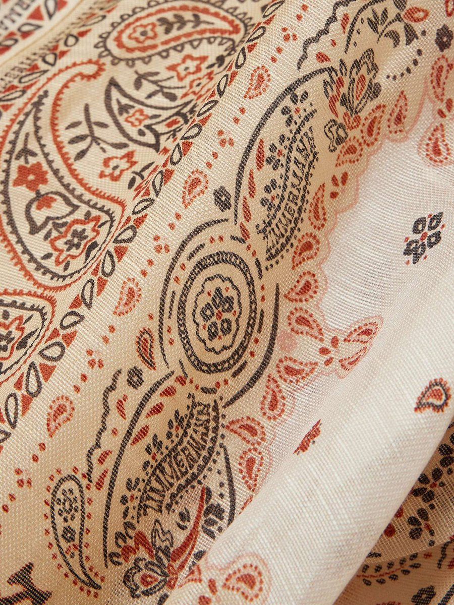 Elena - Einreihiges Maxikleid mit Platzierungsdruck