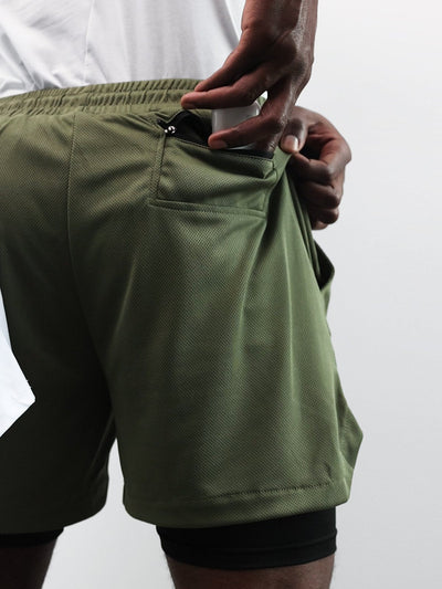 Evolution 2-in-1 Mesh Shorts mit Innenfutter