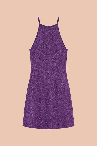 Kia Neckholder Minikleid aus glitzerndem Strick