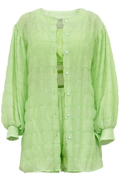 Leylani Dreiteiliges Set aus strukturiertem Chiffon
