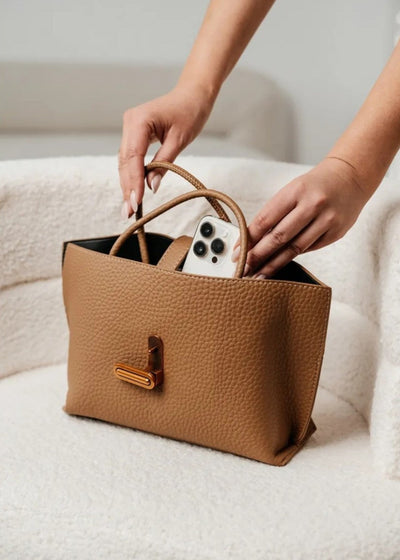 Damen Tragetasche Kunstleder strukturiert elegantes Design - Noiré