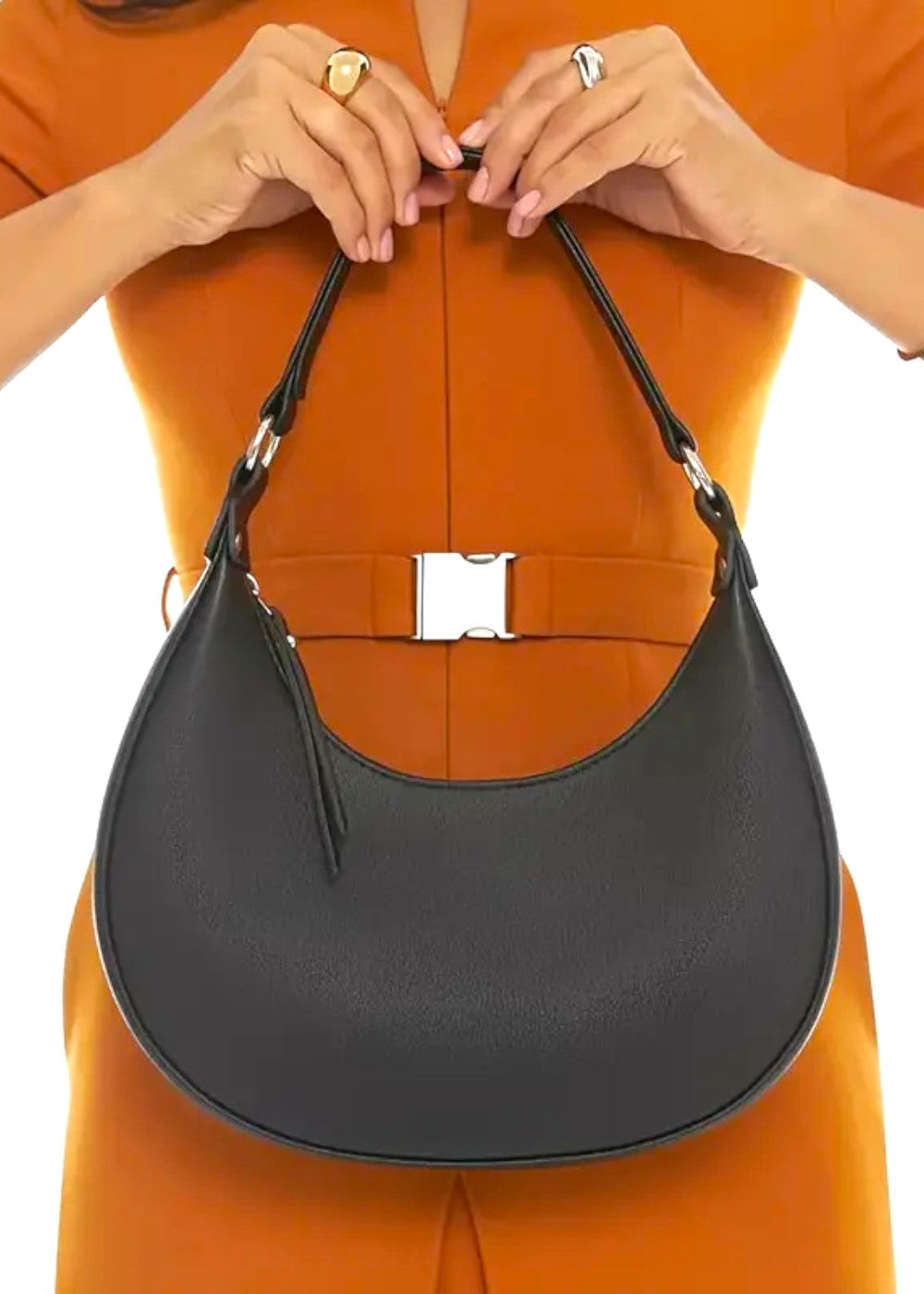 Mondtasche für Frauen modernes geschwungenes Design - Lunea
