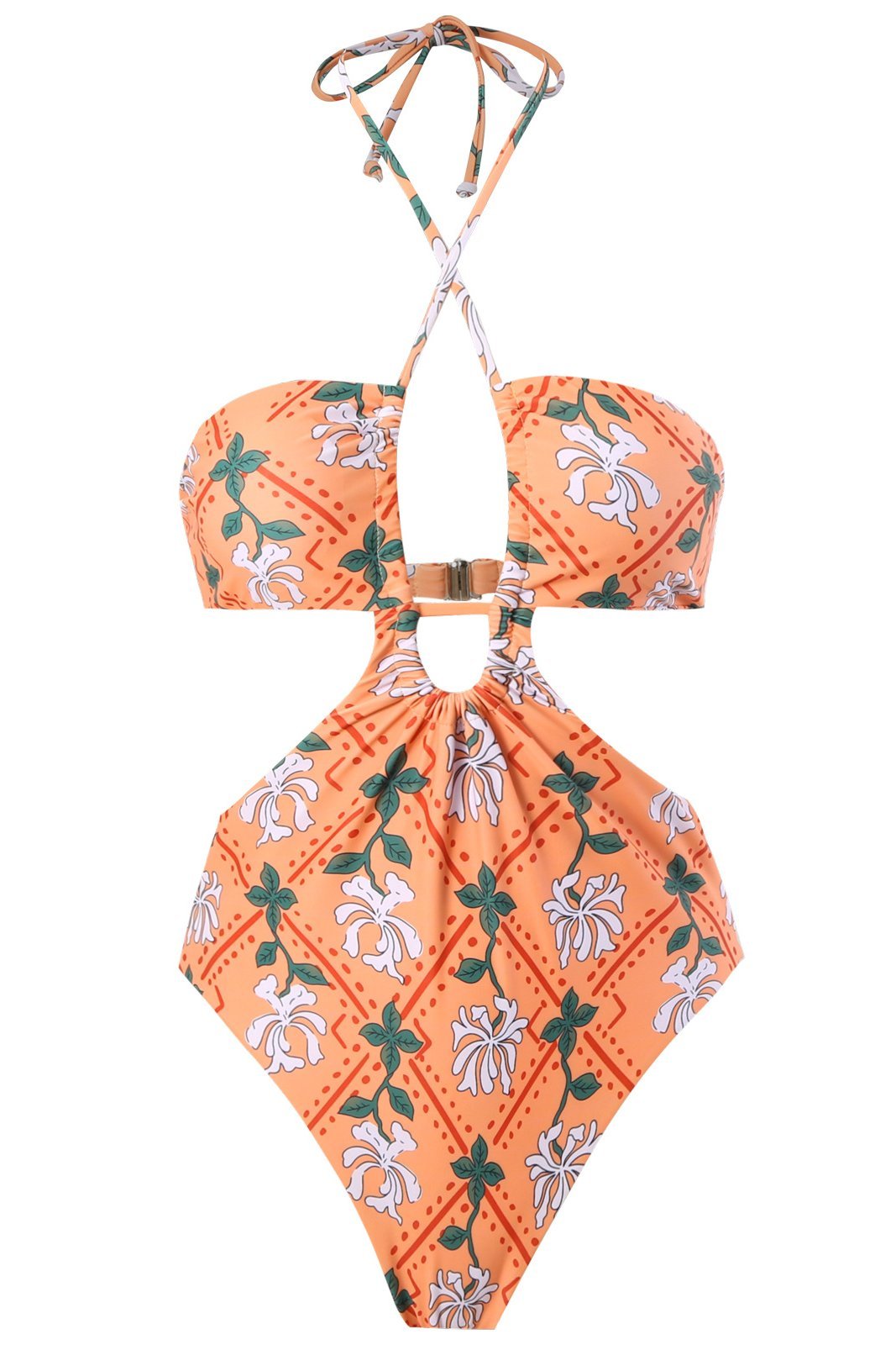 Ocean Chic - Bedrucktes zweiteiliges Badeset mit Kordelzug