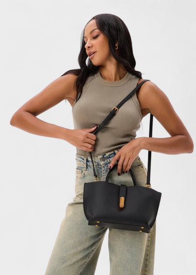 Damen Tragetasche Kunstleder strukturiert elegantes Design - Noiré
