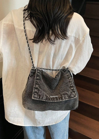 Metallische Kettentasche im urbanen Denim-Stil - Briseida