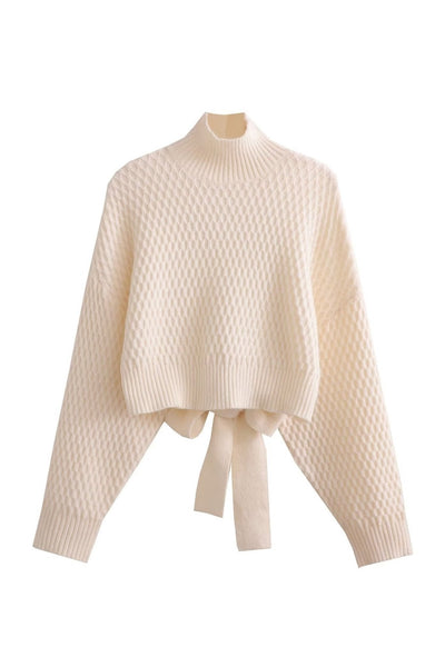 Alma Pullover mit rückenfreiem Rollkragen