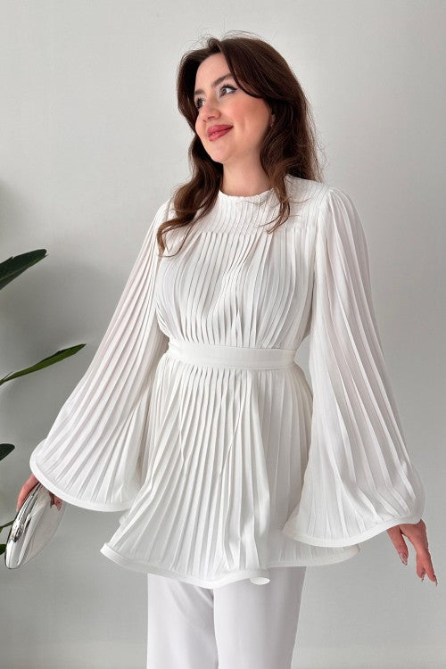 Elenor - Elegantes Damen-Sommer-Set Oberteil + Hose