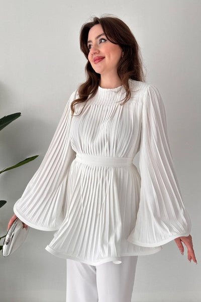 Elenor - Elegantes Damen-Sommer-Set Oberteil + Hose