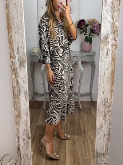 Camilla - Zweiteiliges bedrucktes Casual-Set