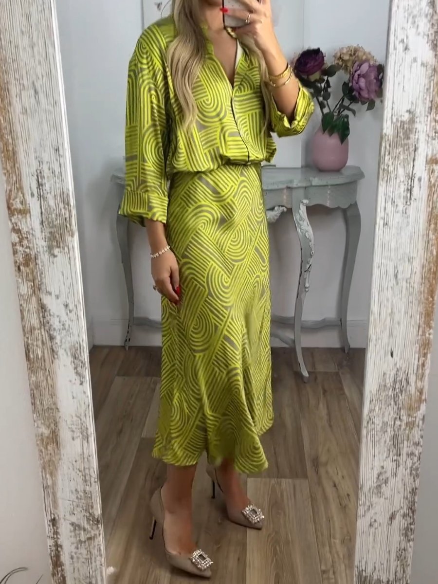 Camilla - Zweiteiliges bedrucktes Casual-Set