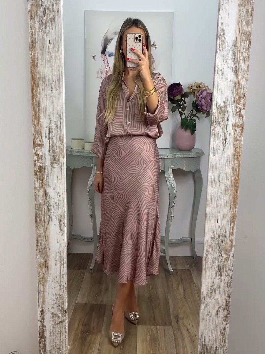 Camilla - Zweiteiliges bedrucktes Casual-Set