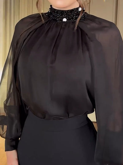 Fresta - French Style - Retro Court Style Elegantes Langes Kleid - Zweiteiliges Set