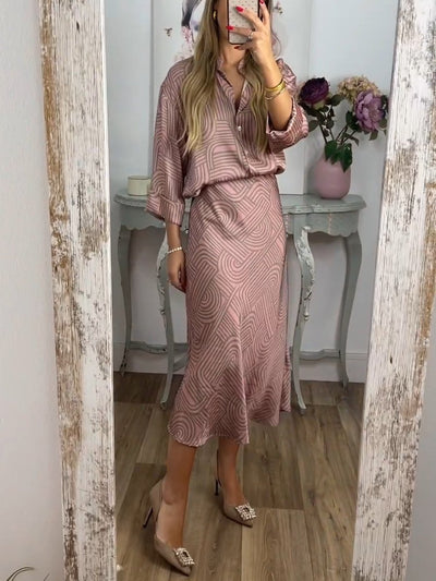 Camilla - Zweiteiliges bedrucktes Casual-Set