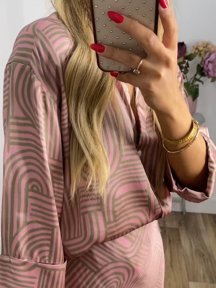 Camilla - Zweiteiliges bedrucktes Casual-Set