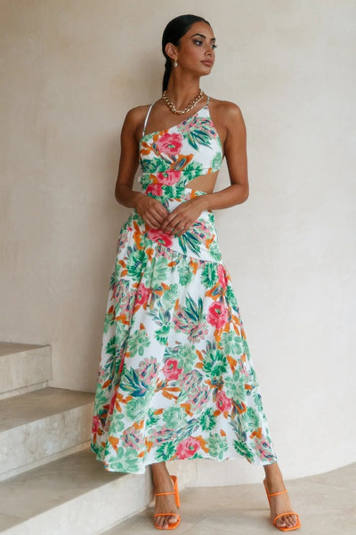 Edith - Bedrucktes Flare Midikleid