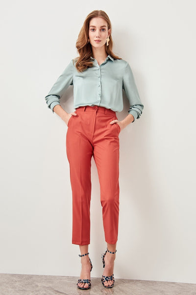 Alinda - Klassische Straight Leg Hose mit hoher Taille