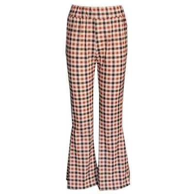 Liv - Vintage karierte Hose mit Glockenboden