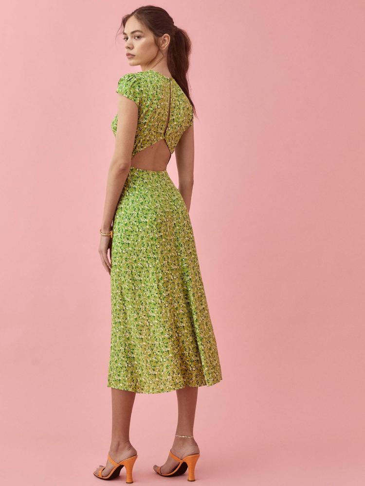 Magda - Bedrucktes Midi-Sommerkleid