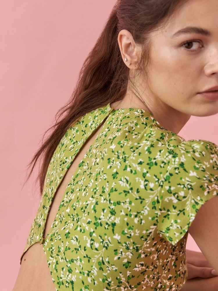 Magda - Bedrucktes Midi-Sommerkleid