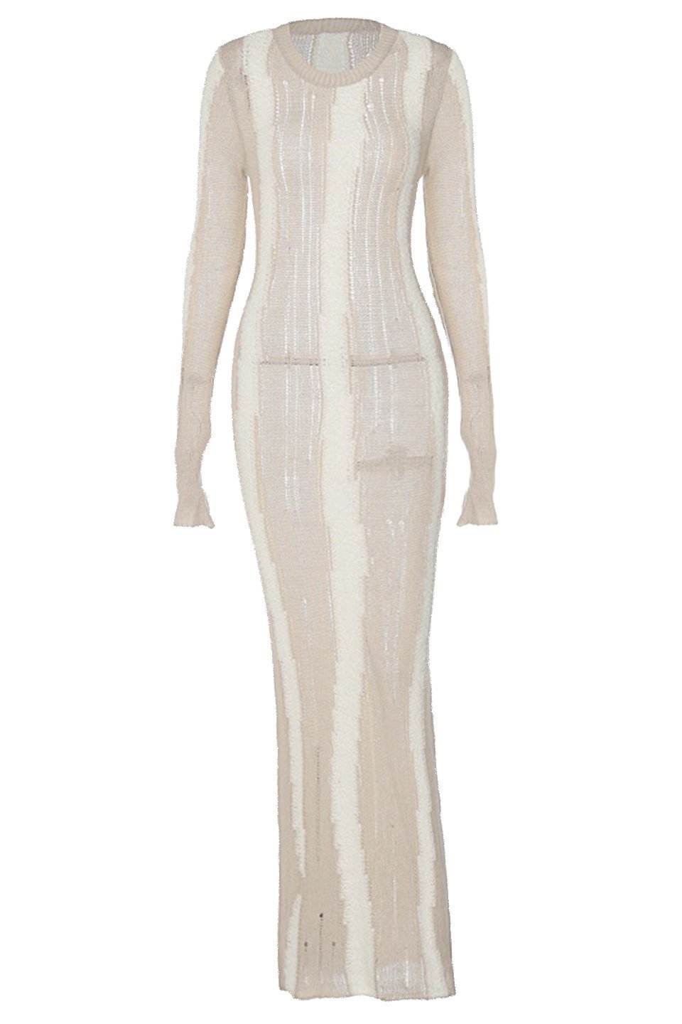 Any Spleißendes Maxikleid aus strukturiertem Strick