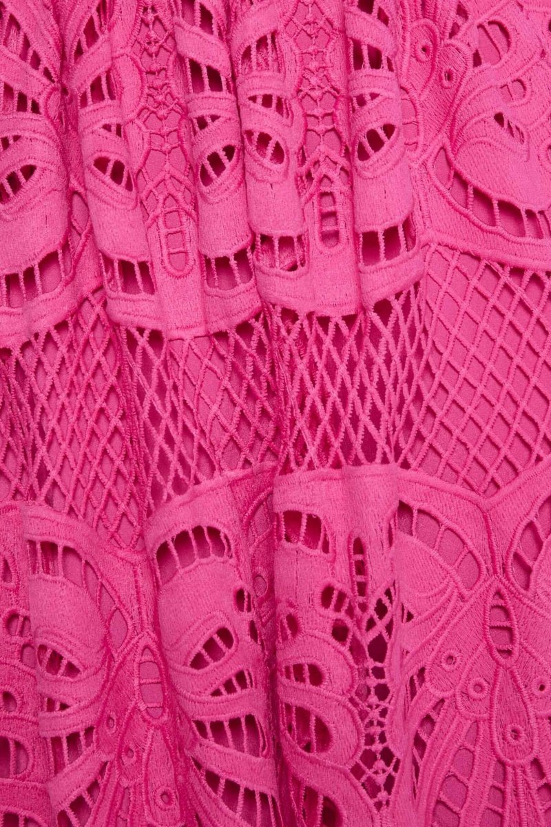 Sandra - Midikleid mit bestickter Spitze und Cut-Outs