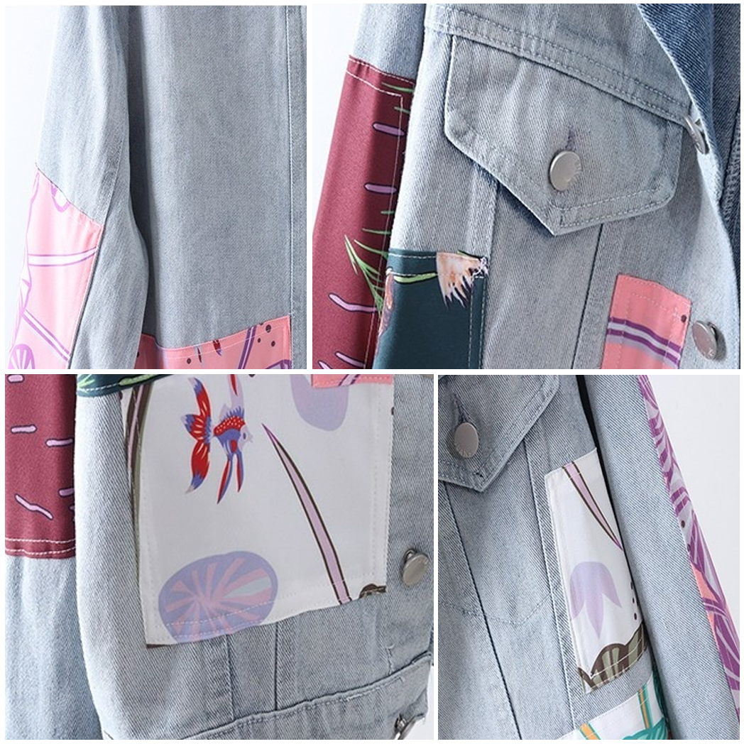 Damen Jacke aus Denim mit Stil und Farbe