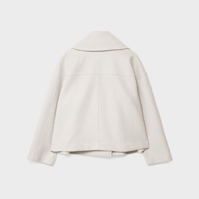 Kurze Damen-Wolljacke mit doppelreihigen Knöpfen - Heidi