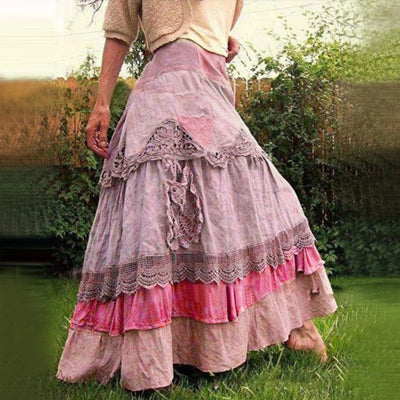 Lagen-Spitzenrock im Boho-Stil, romantisch und leicht - Ebba