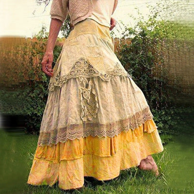 Lagen-Spitzenrock im Boho-Stil, romantisch und leicht - Ebba