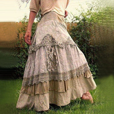 Lagen-Spitzenrock im Boho-Stil, romantisch und leicht - Ebba