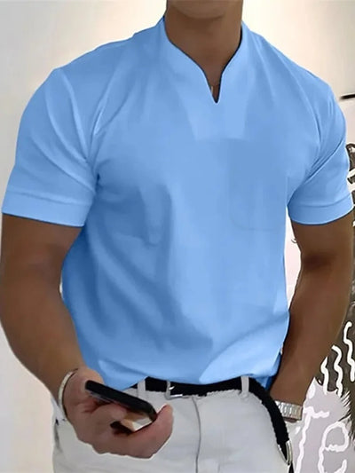 Enges Fitness-T-Shirt mit V-Ausschnitt für Männer