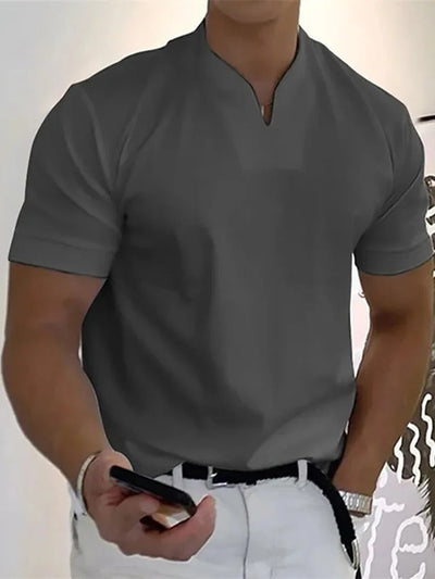 Enges Fitness-T-Shirt mit V-Ausschnitt für Männer