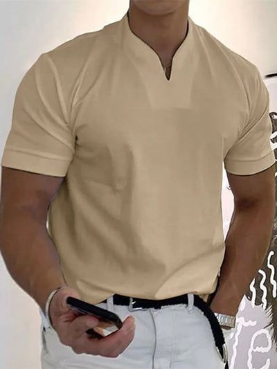 Enges Fitness-T-Shirt mit V-Ausschnitt für Männer