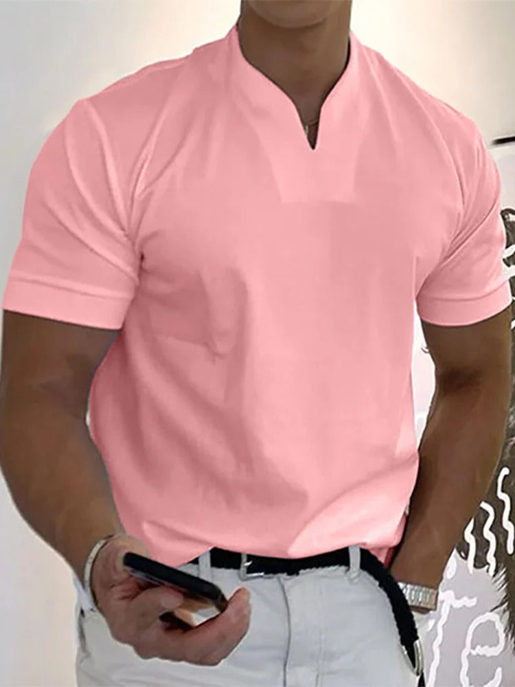 Enges Fitness-T-Shirt mit V-Ausschnitt für Männer